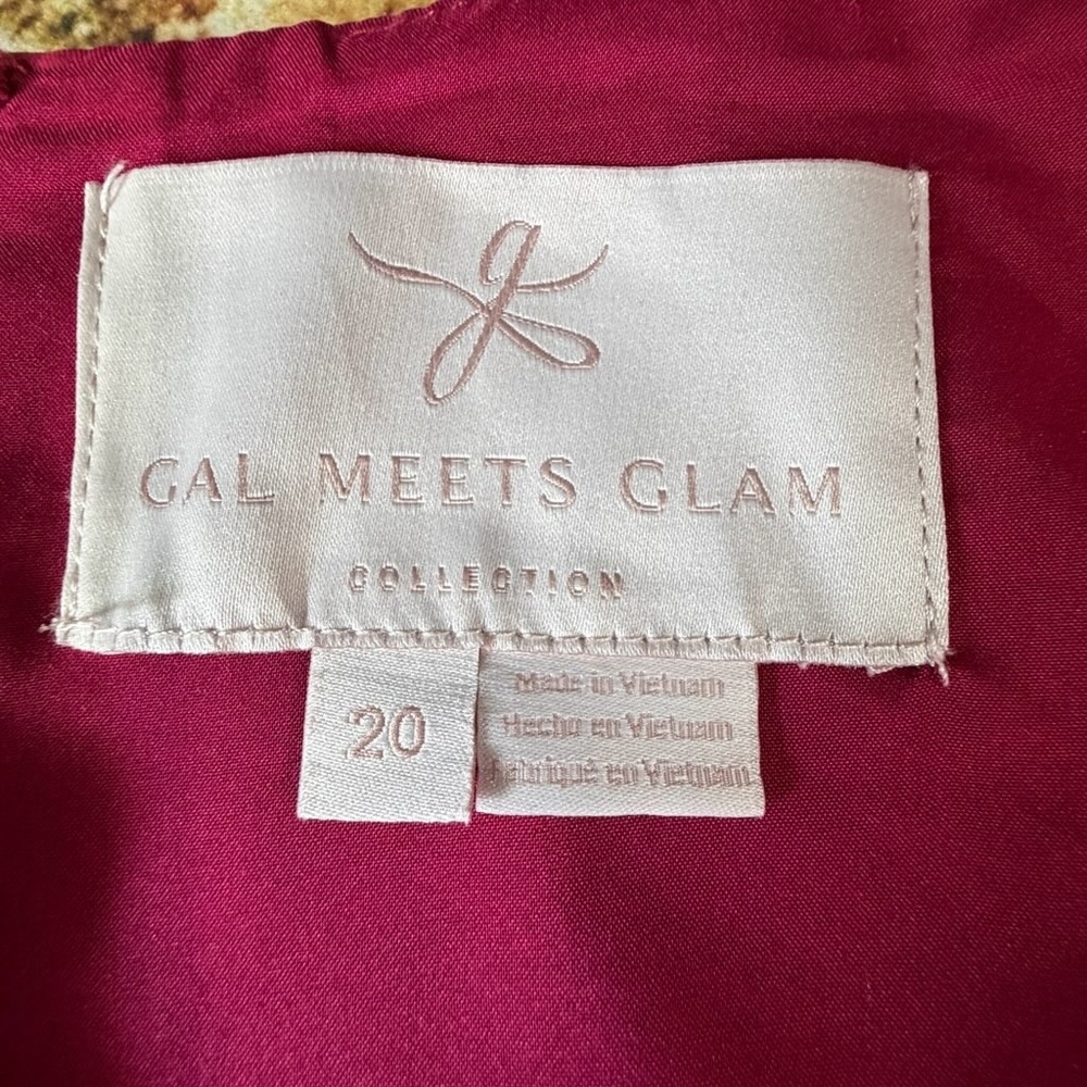 Gal Meets Glam Women's Size 20 Berry Pink Fit & Flare Midi Dress Career Church - Picture 3 of 8